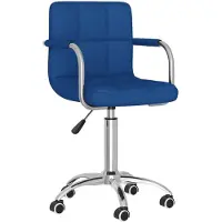vidaXL Esszimmerstuhl Drehbar Blau Stoff