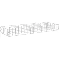 vidaXL Gabionen-Hochbeet Verzinkter Stahl 90x30x10 cm