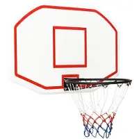 vidaXL Basketballkorb Weiß 109x71x3 cm Polyethylen