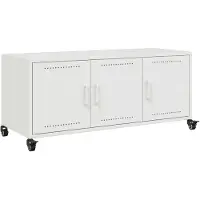 vidaXL TV-Schrank Weiß 100,5x39x43,5 cm Kaltgewalzter Stahl