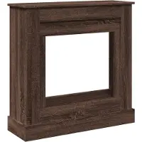 vidaXL Kaminumrandung Braun Eichen-Optik 90x30x90 cm Holzwerkstoff