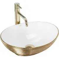 REA Aufsatzwaschbecken Sofia Oval White Gold