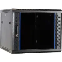 Dsit 9 HE Serverschrank, 19” Wandgehäuse mit Glastür (BxTxH) 600 x 600 x 501mm
