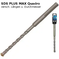 Graphite SDS Max Betonbohrer, 16 x 600 mm, S4, quatro