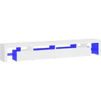 vidaXL TV-Schrank mit LED-Leuchten Weiß 260x36,5x40 cm