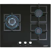 CATA SCI 6021 BK, Schwarz, Integriert, 60 cm, Gaskochfeld, 3 Zone(n), 3 Zone(n)