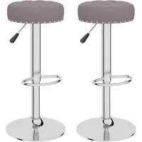 vidaXL Barhocker 2 Stk. Taupe Stoff