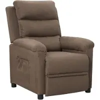vidaXL Relaxsessel Taupe Stoff