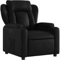 vidaXL Relaxsessel Elektrisch Schwarz Kunstleder