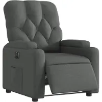 vidaXL Relaxsessel Elektrisch Dunkelgrau Stoff