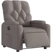 vidaXL Relaxsessel Elektrisch Taupe Stoff