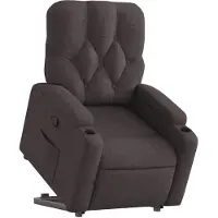 vidaXL Relaxsessel mit Aufstehhilfe Dunkelbraun Stoff