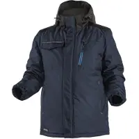 Högert Kälteschutzjacke Herren Technik REN – gefüttert, wasserabweisend, Winter-Arbeitsjacke, marineblau, Gr. M, Art. HT5K247-M
