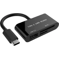 24hShop UHB-CR3-02, MicroSD (TransFlash), SD, SDHC, SDXC, Schwarz, USB 3.2 Gen 1 (3.1 Gen 1) Type-C, 55 mm, 25 mm, 12 mm