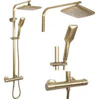 REA Duschgarnitur Tom Termostat Brush Gold
