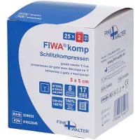 Fink & Walter Schlitzkompressen 5x5 cm steril 8fach 25x2 St Kompressen