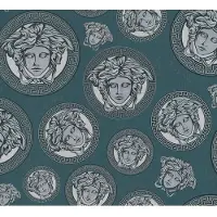 Versace Vliestapete "Wallpaper 5 Medusakopf" abstrakt gemustert leicht glänzend leicht strukturiert Designertapete Tapeten Wohnzimmer Schlafzimmer Küche Flur Design Optik
