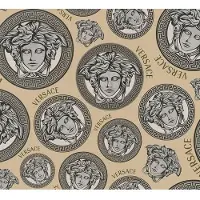 Versace Vliestapete "Wallpaper 5 Medusakopf" abstrakt gemustert leicht glänzend leicht strukturiert Designertapete Tapeten Wohnzimmer Schlafzimmer Küche Flur Design Optik