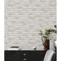 A.S. Création Vliestapete "Bricks & Stones Backstein" gemustert matt neutral leicht strukturiert Steintapete Tapeten Wohnzimmer Schlafzimmer Küche modern Design Optik