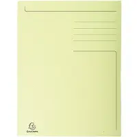 Exacompta 448005E 100x Aktenmappe mit Beschriftungsfeld und 3 Klappen, aus Karton 280g Forever, für Format DIN A4 - Gelb