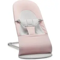BabyBjörn Balance Soft Babywippe Gewebt Jersey-Stoff, Hellrosa/Grau
