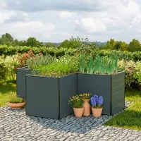 GFP 225 x 225 x 77 cm Hochbeet, Anthrazit - (GFPV00561)