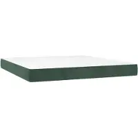 vidaXL Taschenfederkernmatratze Mittel Dunkelgrün 160x220x20 cm Samt