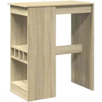 vidaXL Bartisch mit Regal Sonoma-Eiche 90x47,5x103,5 cm Holzwerkstoff