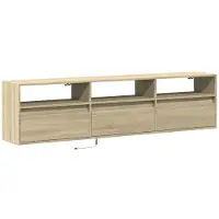 vidaXL TV-Wandschrank mit LED Sonoma-Eiche 180x31x45 cm