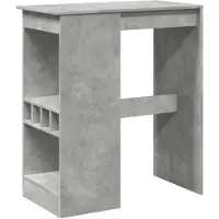 vidaXL Bartisch mit Regal Betongrau 90x47,5x103,5 cm Holzwerkstoff