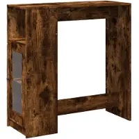 vidaXL Bartisch mit Regal Räuchereiche 101x40x103,5 cm Holzwerkstoff