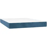 vidaXL Taschenfederkernmatratze Mittel Dunkelblau 140x220x20 cm Samt
