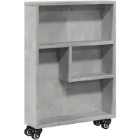 vidaXL Aufbewahrungswagen Schmal Betongrau 48x13x68 cm Holzwerkstoff