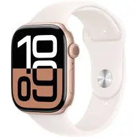 Apple Watch Series 10 GPS + Cellular 46mm - Rose Gold Aluminium Case with Light Blush Sport Band - M/L