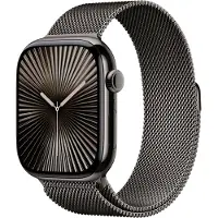 Apple Watch Series 10 GPS + Cellular 46mm - Slate Titanium Case with Slate Milanese Loop - M/L