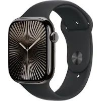 Apple Watch Series 10 GPS + Cellular 46mm - Slate Titanium Case with Black Sport Band - S/M