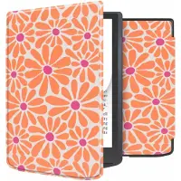 IMoshion Design Slim Soft Case Sleepcover für das Pocketbook InkPad Color 3 / InkPad 4 - Orange Flowers Connect