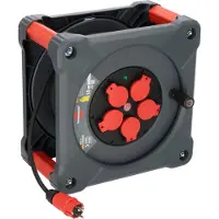 Brennenstuhl KA 5100 5, Schwarz, Rot, Silber, Stahl, 5 AC-Ausgänge, Typ F, Typ F, Gerade