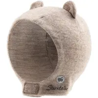 Sterntaler Woll-Schalmütze mit Ohren, braun, 41