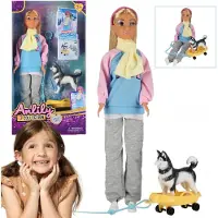 Sarcia.eu Puppe mit Winter-Zubehör 29 cm 3+ MEGA CREATIVE