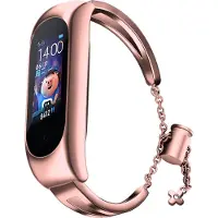Hurtel Ersatzarmband aus Metall für Xiaomi Mi Band 6/5/4/3 Pink
