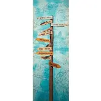 Living Walls Fototapete "Travel the world", blau (blau, braun, beige), B:1m L:2,8m, Vlies, Tapeten, Fototapete, FSCÂ