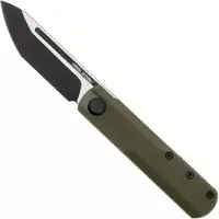 Real Steel G-Tanto EDC 7801GT Two-Tone Finish Nitro-V, OD Green G10, Slipjoint-Taschenmesser, Ostap Hel design