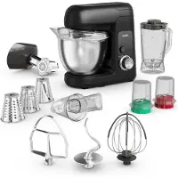 Tefal Bake Partner QB525838, 4,6 l, Schwarz, Drehregler, 1,5 l, Schlagen, Kotelett, Schleifen, Kneten, Mixen, 10 Eier