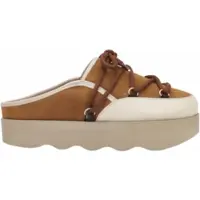 Scholl Clog Lindsay E Suede Leather Damen Chalk Brandy-Schuhgröße 42