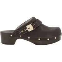 Scholl Clog Pescura Robin N F Leather T Damen Dark Brown-Schuhgröße 39