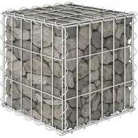 vidaXL Würfel-Gabionen-Hochbeet Stahldraht 30x30x30 cm