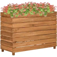 vidaXL Hochbeet 100x40x72 cm Teak Altholz und Stahl
