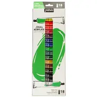 Pebeo Acrylfarbe - - 18 Tuben 12ML - Mehrfarbig - Professionelle Qualität - Gemischt