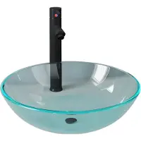 vidaXL Waschbecken mit Wasserhahn und Ablaufgarnitur aus gehärtetem